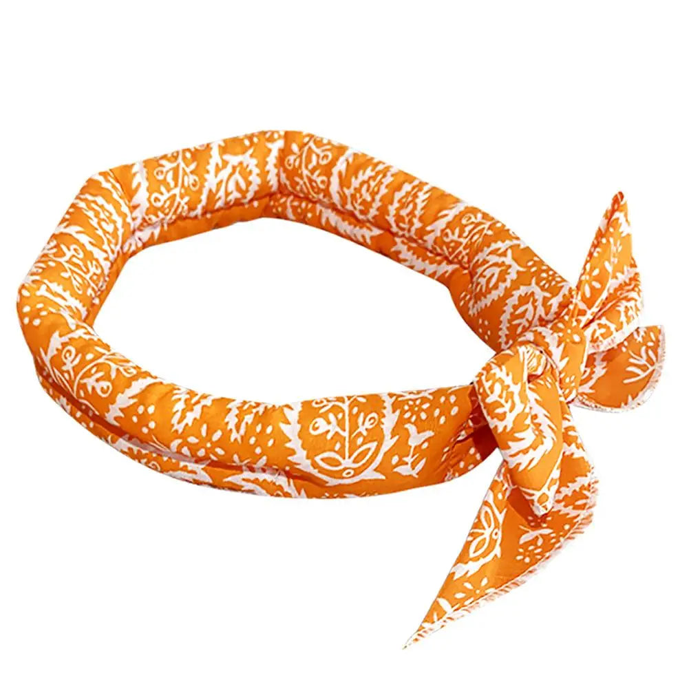 Summer Pet Dogs Cooling Ice Scarf Towel Heatstroke Dogs Cats Ice Scarf Collar Adjustable Cooling Cat Collar Bib Pet Supplies