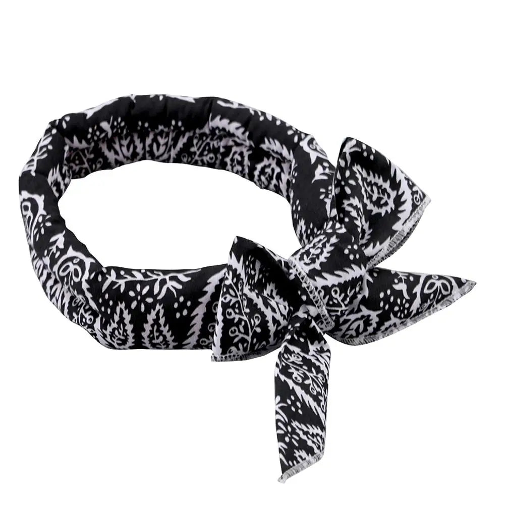 Summer Pet Dogs Cooling Ice Scarf Towel Heatstroke Dogs Cats Ice Scarf Collar Adjustable Cooling Cat Collar Bib Pet Supplies